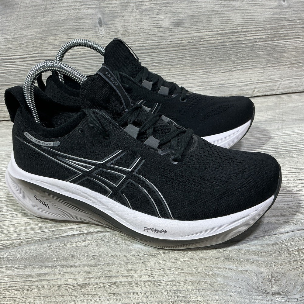 Asics Gel-Nimbus 26 Womens Size 7.5 Black Athletic Running Sneakers 1012B601